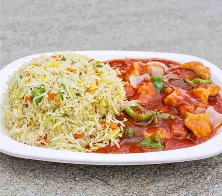 CHICKEN MENCHORIAN WITH RICE - Aatama
