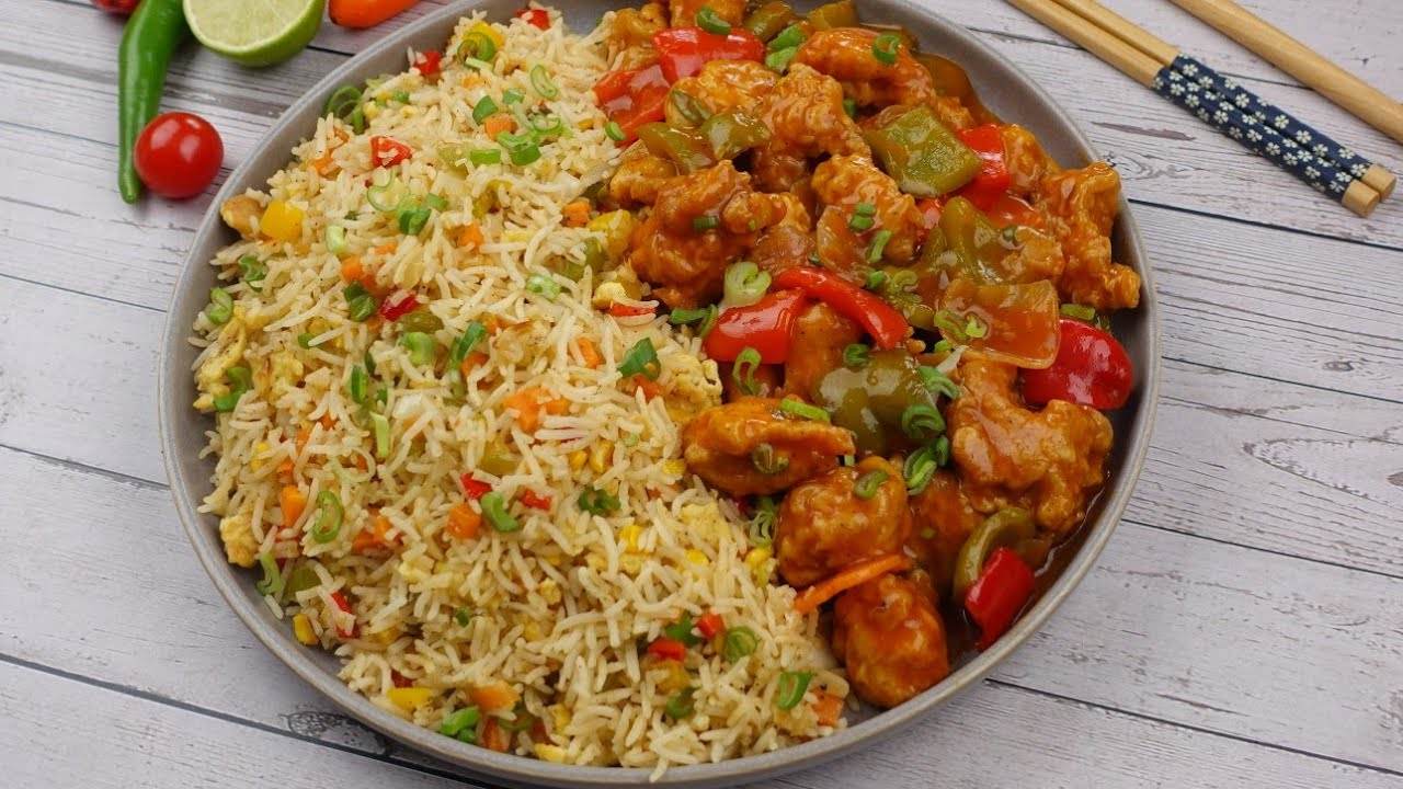 CHICKEN MENCHORIAN WITH RICE - Aatama