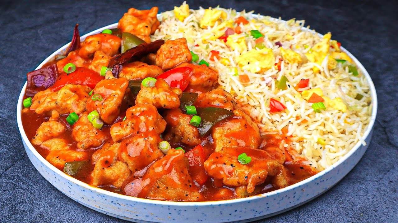CHICKEN MENCHORIAN WITH RICE - Aatama